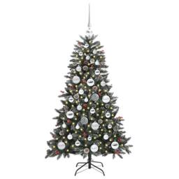 Berkfield Home Artificial Christmas Tree with 150 LEDs Green 68 x 68 x 120 cm - thumbnail 3