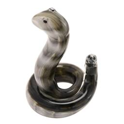 Objets d'Art Glass Figurine Snake in Grey - thumbnail 4