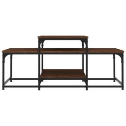 Berkfield Home Coffee Table Brown Oak 102x60x45 cm Engineered Wood - Size: 102 x 60 x 45 cm - thumbnail 4