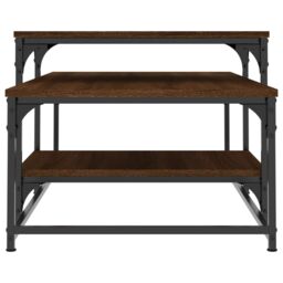 Berkfield Home Coffee Table Brown Oak 102x60x45 cm Engineered Wood - Size: 102 x 60 x 45 cm - thumbnail 5