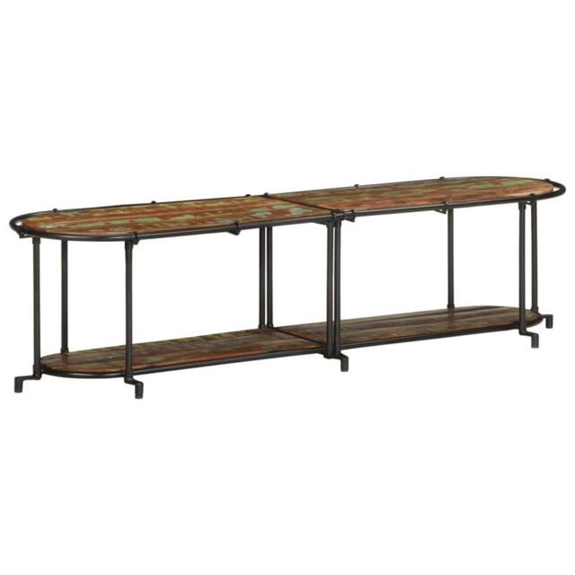 Berkfield Home TV Cabinet 160x42x40 cm Solid Wood Reclaimed in Brown - Size: 160 x 42 x 40 cm - image 1