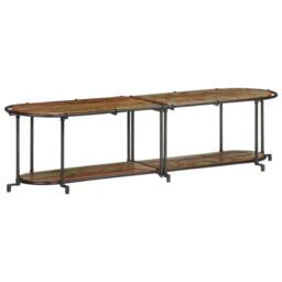 Berkfield Home TV Cabinet 160x42x40 cm Solid Wood Reclaimed in Brown - Size: 160 x 42 x 40 cm - thumbnail 3