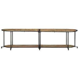 Berkfield Home TV Cabinet 160x42x40 cm Solid Wood Reclaimed in Brown - Size: 160 x 42 x 40 cm - thumbnail 4