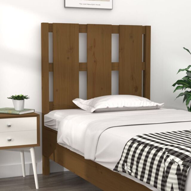 Berkfield Home Bed Headboard Honey Brown 80.5x4x100 cm Solid Wood Pine - image 1