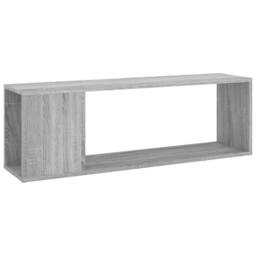 Berkfield Home TV Cabinet Grey Sonoma 100x24x32 cm Engineered Wood - Size: 100 x 24 x 32 cm - thumbnail 1