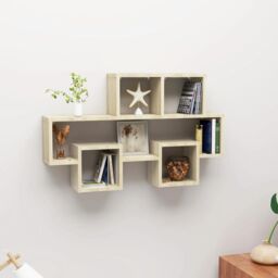 Berkfield Home Car-shaped Wall Shelf Sonoma Oak 82x15x51 cm Engineered Wood in Brown - Size: 82 x 15 x 51 cm - thumbnail 1