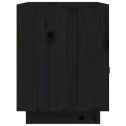 Berkfield Home Beautiful Bedside Cabinets 2 pcs Black 40x34x45 cm Solid Wood Pine - Size: 40 x 34 x 45 cm - thumbnail 8