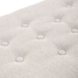 Living and Home Beige Linen Upholstered Storage Bench - thumbnail 9