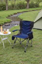 Garden Sanctuary Outdoor Portable Folding Camping Chair in Blue - thumbnail 2