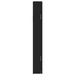 Berkfield Home Mirror Jewellery Cabinet with LED Lights Wall Mounted Black - thumbnail 6