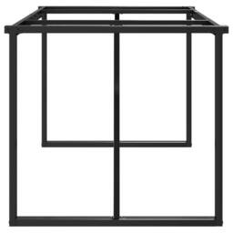 Berkfield Home Dining Table Legs O-Frame 160x80x73 cm Steel in Black - Size: 160 x 80 x 73 cm - thumbnail 5