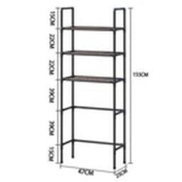Havendro 3 Tier Bathroom Shampoo Towel Tissue Shelf Organizer Black - thumbnail 2