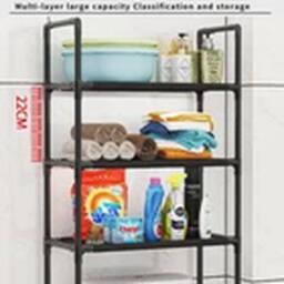 Havendro 3 Tier Bathroom Shampoo Towel Tissue Shelf Organizer Black - thumbnail 4