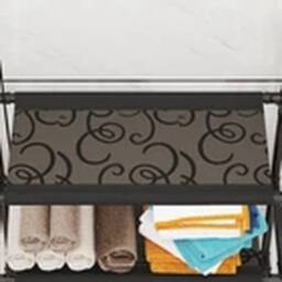 Havendro 3 Tier Bathroom Shampoo Towel Tissue Shelf Organizer Black - thumbnail 3