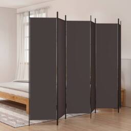 Berkfield Home 6-Panel Room Divider Brown 300x200 cm Fabric - thumbnail 2