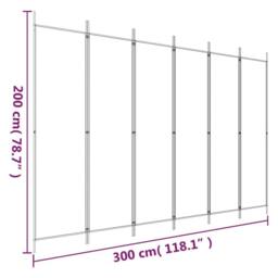 Berkfield Home 6-Panel Room Divider Brown 300x200 cm Fabric - thumbnail 8