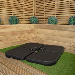 Samuel Alexander 4 Piece Square Cantilever Parasol Base Weight Set Fillable with Sand or Water in Black - thumbnail 2