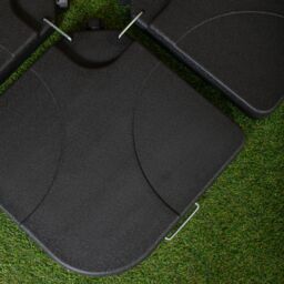 Samuel Alexander 4 Piece Square Cantilever Parasol Base Weight Set Fillable with Sand or Water in Black - thumbnail 4