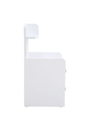 Living and Home Wooden 2-Drawers Bedside Table Nightstand with a Shelf in White - thumbnail 5