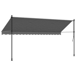Berkfield Home Retractable Awning Anthracite 400x150 cm Fabric & Steel - thumbnail 5