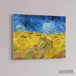 "Artery8 Van Gogh Wheatfield With Crows Canvas Wall Art Print - Size: W18"" x H24""" - thumbnail 2