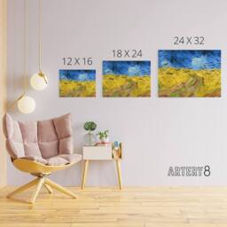 "Artery8 Van Gogh Wheatfield With Crows Canvas Wall Art Print - Size: W18"" x H24""" - thumbnail 4