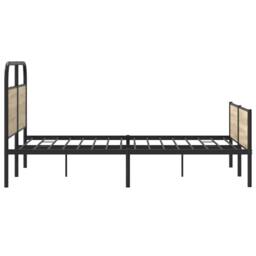 Berkfield Home Bed Frame without Mattress 120x200 cm Sonoma Oak Engineered Wood in Brown - Size: Small Double - thumbnail 6
