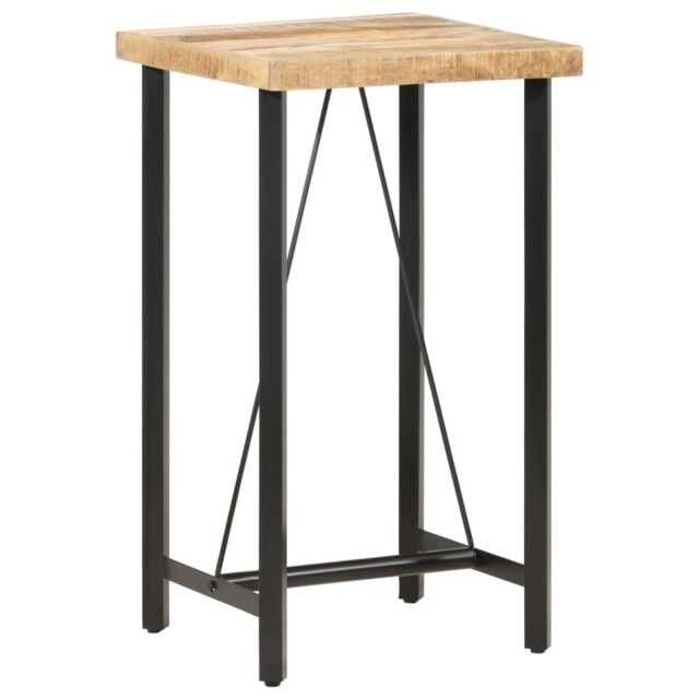 Berkfield Home Bar Table 60x60x107 cm Rough Mango Wood in Brown - Size: 60 x 60 x 107 cm - image 1