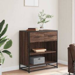 Berkfield Home Sideboard Brown Oak 68x35x76 cm Engineered Wood - Size: 68 x 35 x 76 cm - thumbnail 1
