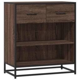 Berkfield Home Sideboard Brown Oak 68x35x76 cm Engineered Wood - Size: 68 x 35 x 76 cm - thumbnail 3