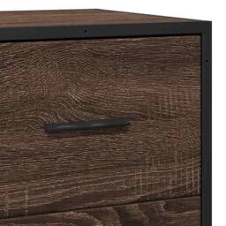 Berkfield Home Sideboard Brown Oak 68x35x76 cm Engineered Wood - Size: 68 x 35 x 76 cm - thumbnail 8