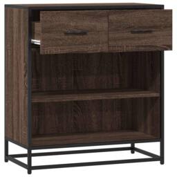 Berkfield Home Sideboard Brown Oak 68x35x76 cm Engineered Wood - Size: 68 x 35 x 76 cm - thumbnail 7