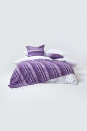 Homescapes Cotton Morocco Striped Throw in Mauve - Size: 255 cm x 360 cm - thumbnail 3