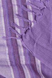 Homescapes Cotton Morocco Striped Throw in Mauve - Size: 255 cm x 360 cm - thumbnail 5