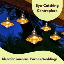 Marco Paul 4.7m Solar String Lights - UFO Style in Gold - thumbnail 5