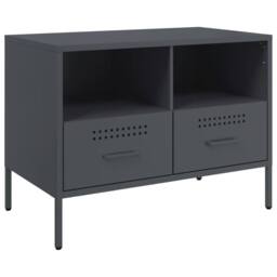 Berkfield Home TV Cabinets 2 pcs Anthracite 68x39x50.5 cm Steel in Grey - thumbnail 6