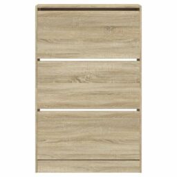 Berkfield Home Shoe Cabinet Sonoma Oak 80x21x125.5 cm Engineered Wood in Brown - thumbnail 5