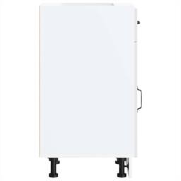 Berkfield Home Kitchen Base Cabinet Kalmar High Gloss White Engineered Wood - thumbnail 6