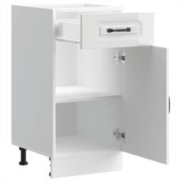 Berkfield Home Kitchen Base Cabinet Kalmar High Gloss White Engineered Wood - thumbnail 5