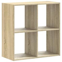 Berkfield Home Decorative Bookcase Sonoma Oak 68.5x32x68.5 cm Engineered Wood in Light Tan - thumbnail 3