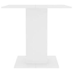 Berkfield Home Beautiful Dining Table White 80x80x75 cm Engineered Wood - Size: 80 x 80 x 75 cm - thumbnail 4