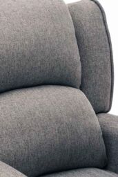 More4Homes Eaton Wing Back Fireside Herringbone Fabric Pushback Recliner Chair in Grey - thumbnail 5