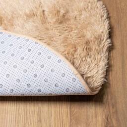 Berkfield Home Shaggy Rug High Pile NAVARRA Beige 120x120 cm Polyester - Size: Medium - thumbnail 6