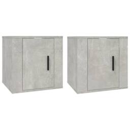 Berkfield Home Wall Mounted TV Cabinets 2 pcs Concrete Grey 40x34.5x40 cm - thumbnail 3