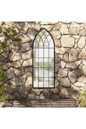 Black Cathedral Window Wall Mirror - thumbnail 3
