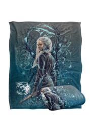 The Witcher Ciri Airbrush Silky Touch Super Soft Throw Blanket 152 X 127 cm in White - thumbnail 2