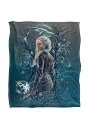 The Witcher Ciri Airbrush Silky Touch Super Soft Throw Blanket 152 X 127 cm in White - thumbnail 1