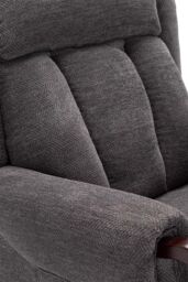 More4Homes Halton Fabric Heavy Duty Dual Motor Rise Recliner Lift Mobility Chair in Charcoal - thumbnail 4