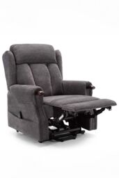 More4Homes Halton Fabric Heavy Duty Dual Motor Rise Recliner Lift Mobility Chair in Charcoal - thumbnail 3