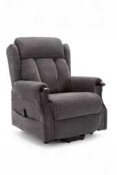 More4Homes Halton Fabric Heavy Duty Dual Motor Rise Recliner Lift Mobility Chair in Charcoal - thumbnail 2